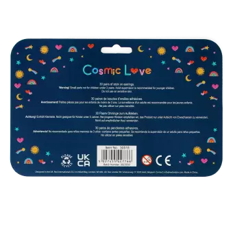 Stick on earrings (30 pairs) - Cosmic Love