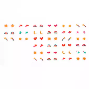 Stick on earrings (30 pairs) - Cosmic Love