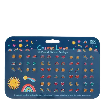 Stick on earrings (30 pairs) - Cosmic Love