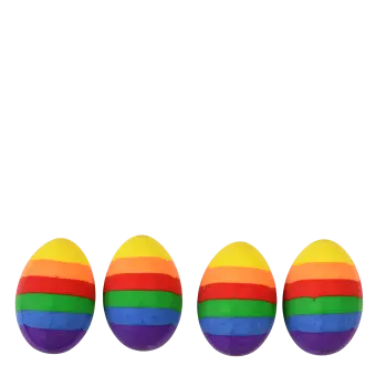 Rainbow egg erasers (set of 4)