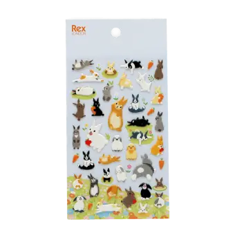 3D puffy stickers - Kawaii Bunny