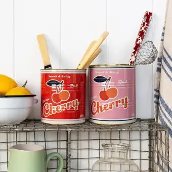 Medium storage tins (set of 2) - Cherry