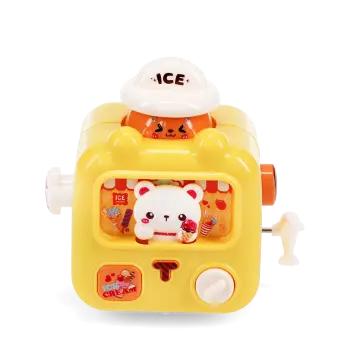 yellow wind up ice cream van out of the box