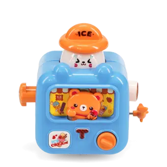 blue wind up ice cream van out of the box