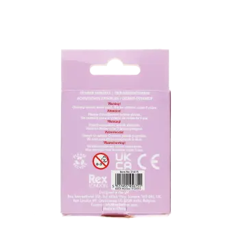 set of 4 animal erasers packaging showing safety warnings in multilingual