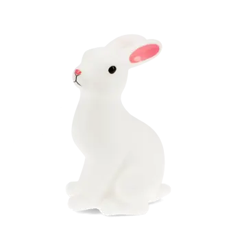 rabbit night light in white
