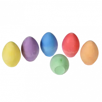 Six Coloured Chalk Eggs