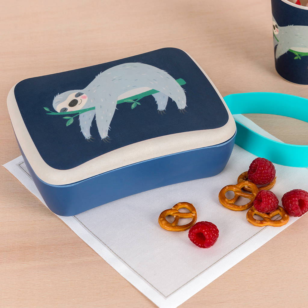 ﻿SYDNEY THE SLOTH KIDS BAMBOO LUNCH BOX | ﻿Rex London