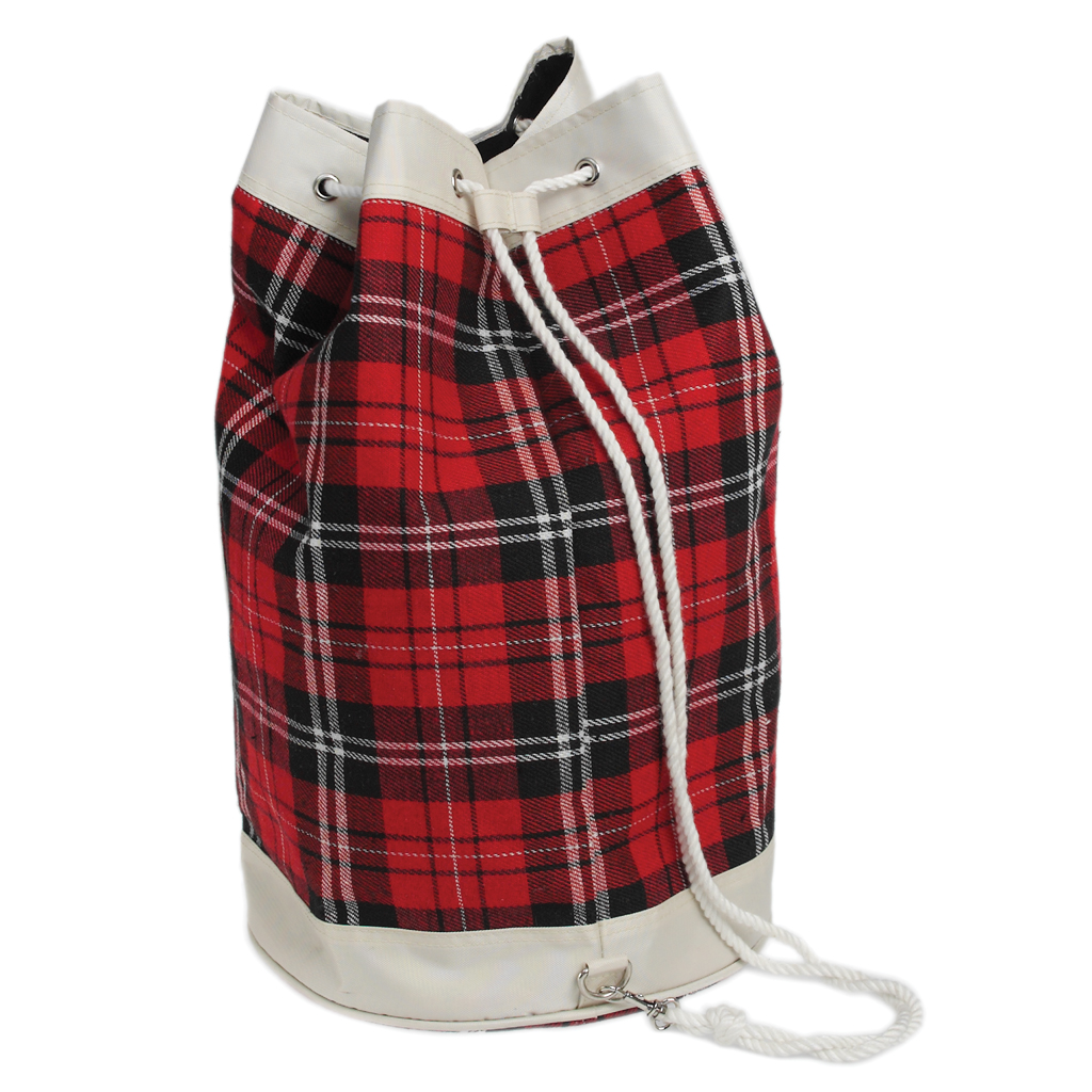 Red Tartan Duffle Bag | Rex London (dotcomgiftshop)