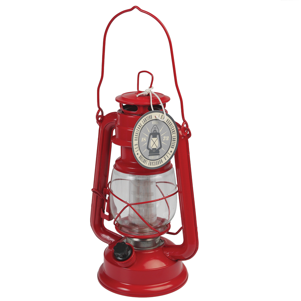 Red L.e.d Battery Powered Hurricane Lamp | Rex London (dotcomgiftshop)