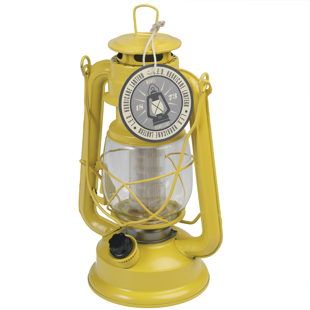 Yellow L.e.d Battery Powered Hurricane Lamp | Rex London (dotcomgiftshop)