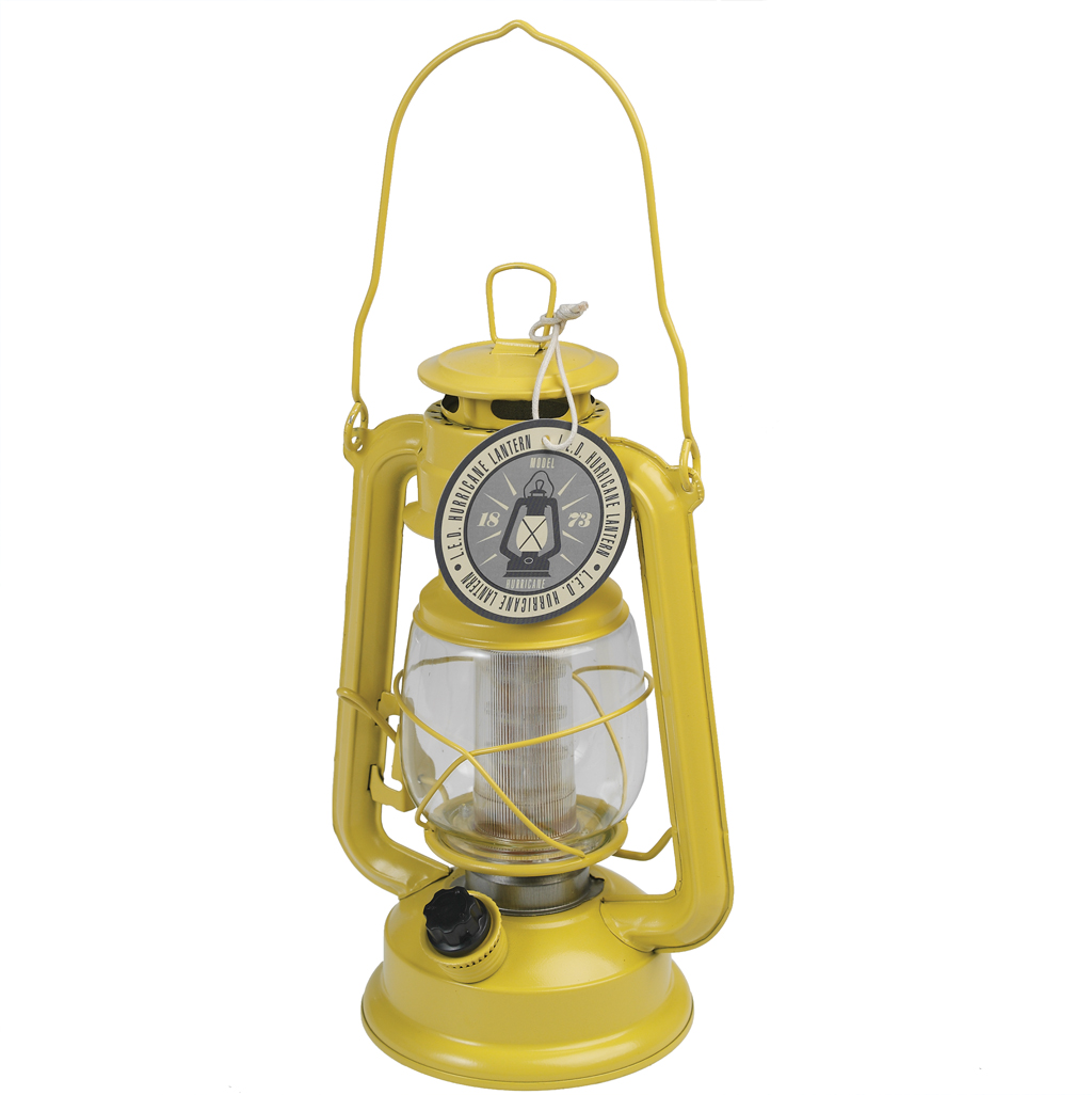 Yellow L.e.d Battery Powered Hurricane Lamp | Rex London (dotcomgiftshop)