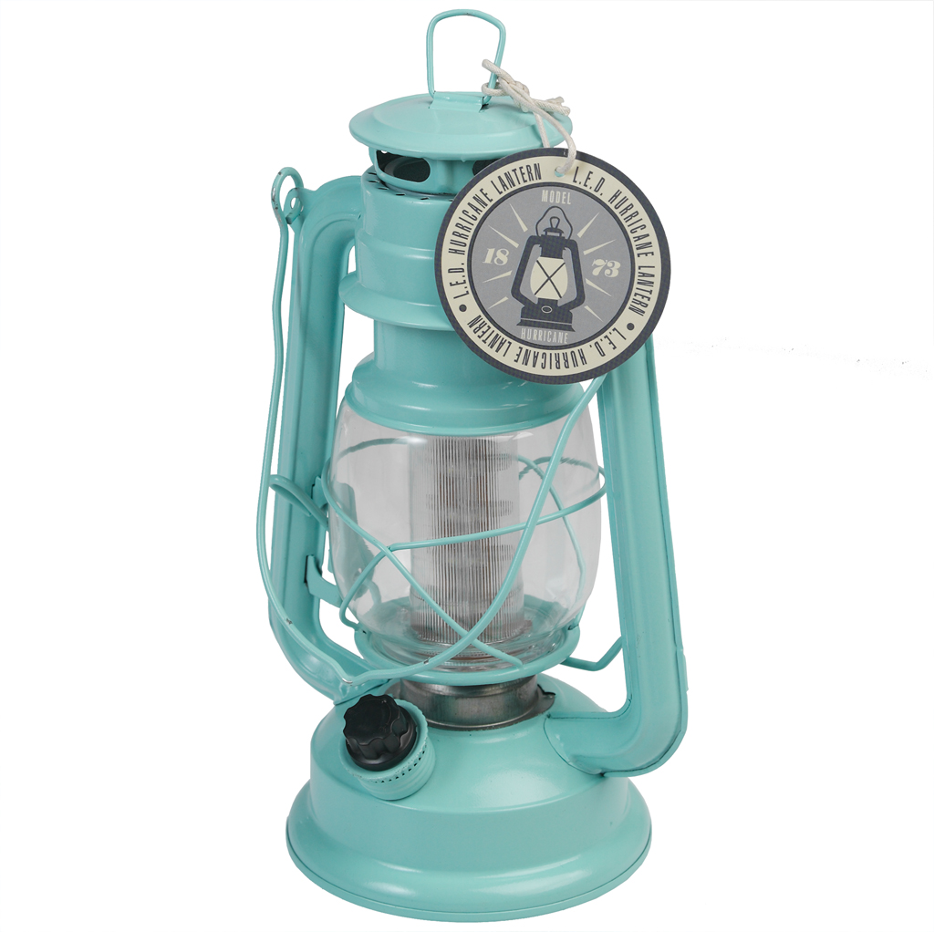 Blue L.e.d Battery Powered Hurricane Lamp | Rex London