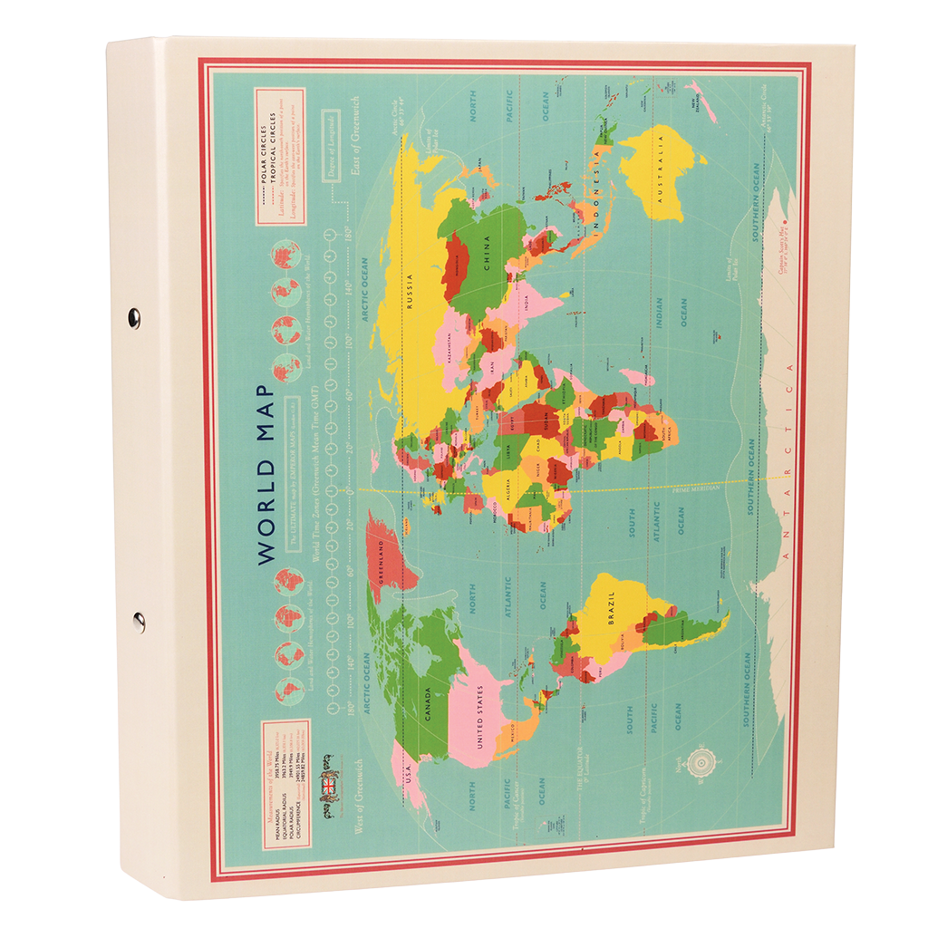 World Map Ring Binder | Rex London