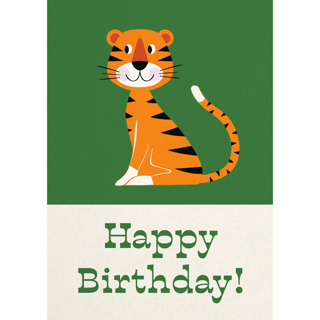 Animal Park Tiger Birthday Card Rex London