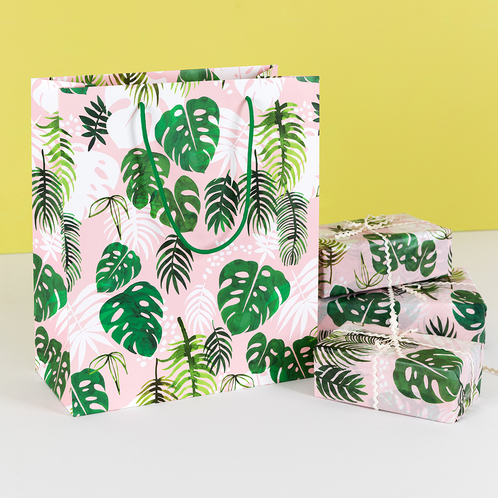 Large Tropical Palm Gift Bag | Rex London