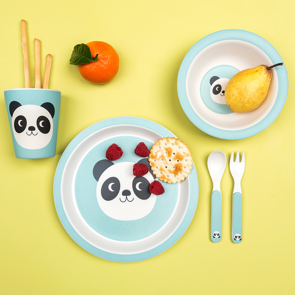 Miko The Panda Bamboo Tableware (set Of 5) | Rex London