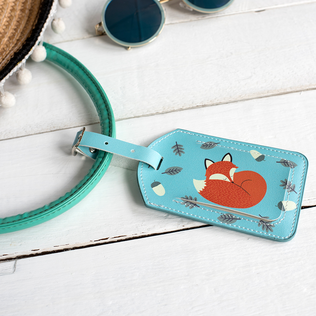 fox luggage tag