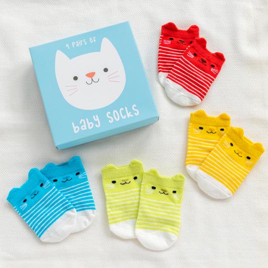 Chaussettes Bebe Chat 4 Paires Rex London Anciennement Dotcomgiftshop