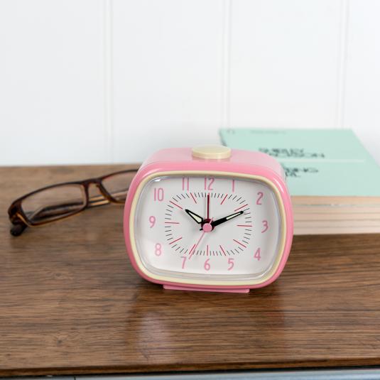 Pink Retro Alarm Clock | Rex London