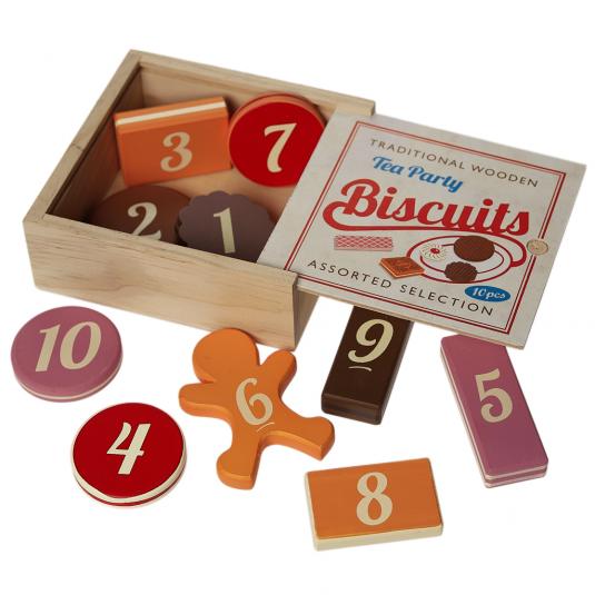 wooden toy biscuits