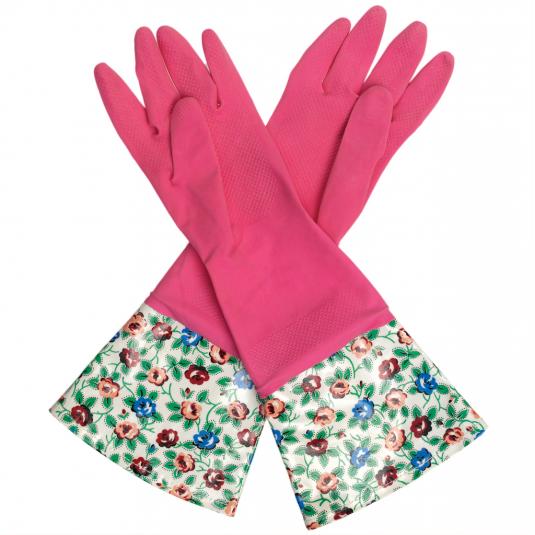 Pink Rambling Rose Washing Up Gloves | Rex London (dotcomgiftshop)