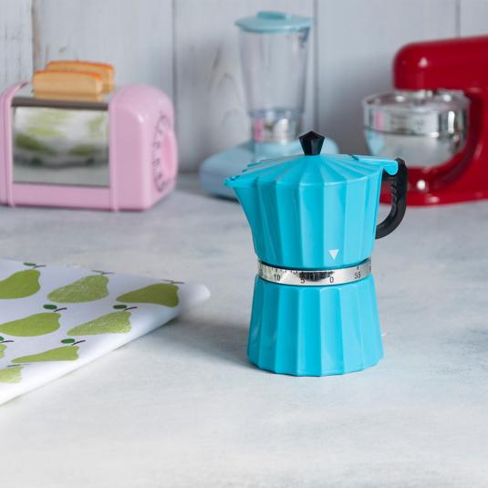 Blue Coffee Pot Kitchen Timer Rex London