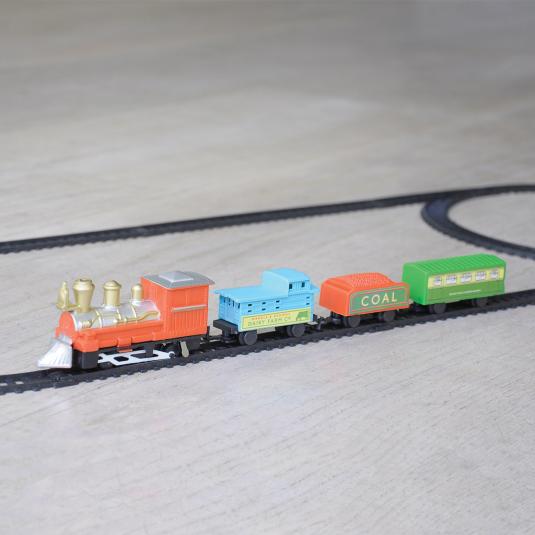 miniature toy train set