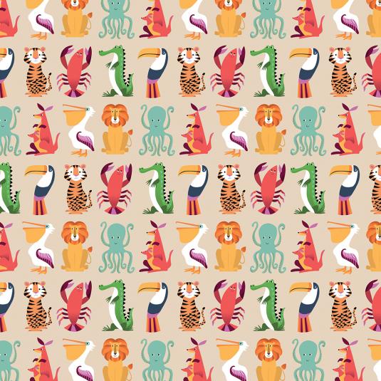 animal wrapping paper