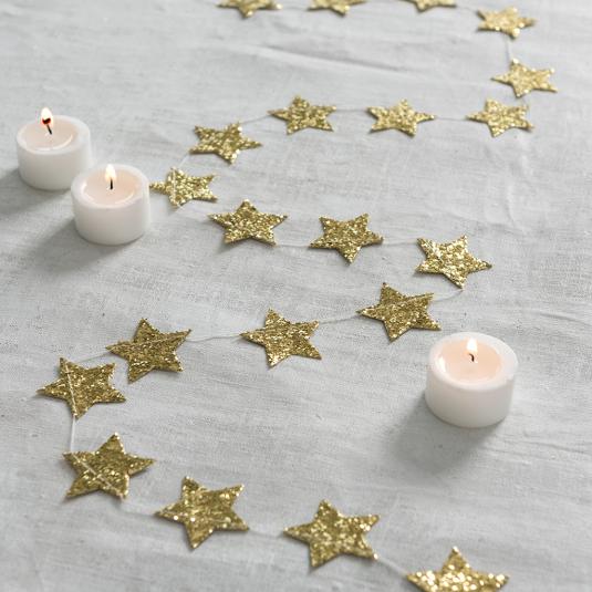 Gold Stars Christmas Garland | Rex London (dotcomgiftshop)