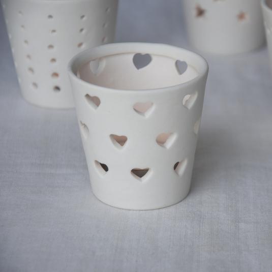 Hearts Ceramic Tealight Holder | Rex London (dotcomgiftshop)