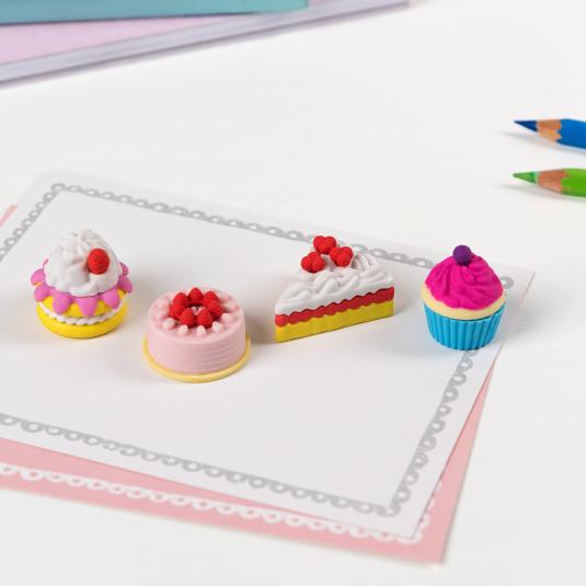 La Petite Patisserie Cake Erasers (set Of 4) | Rex London (dotcomgiftshop)