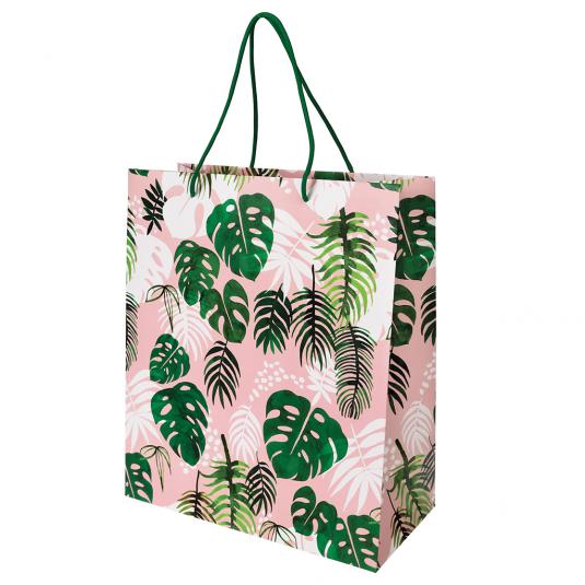 pink and green gift bags