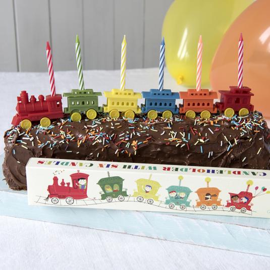 Party Train Candleholder With 6 Candles Rex London Dotcomgiftshop