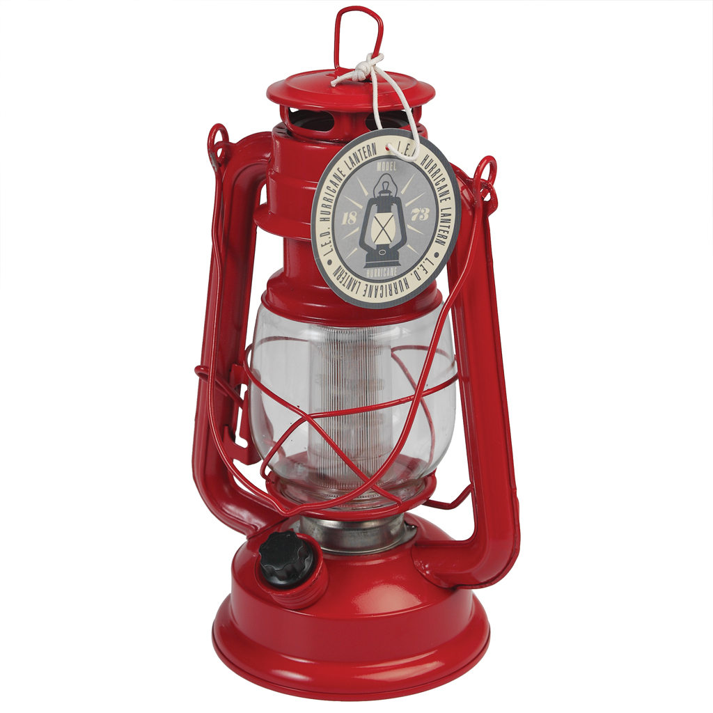 Red L.e.d Battery Powered Hurricane Lamp | Rex London (dotcomgiftshop)