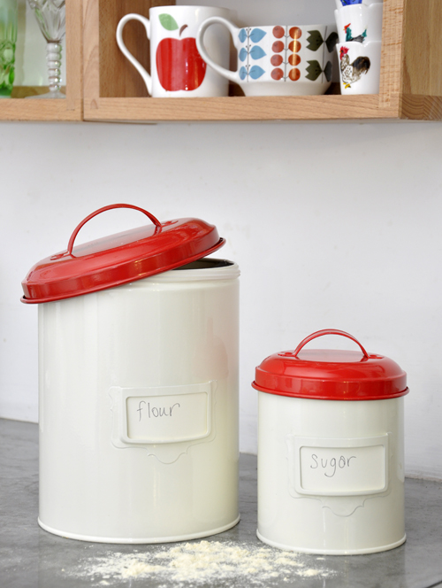 Small Red Enamel Canister | Rex London (dotcomgiftshop)