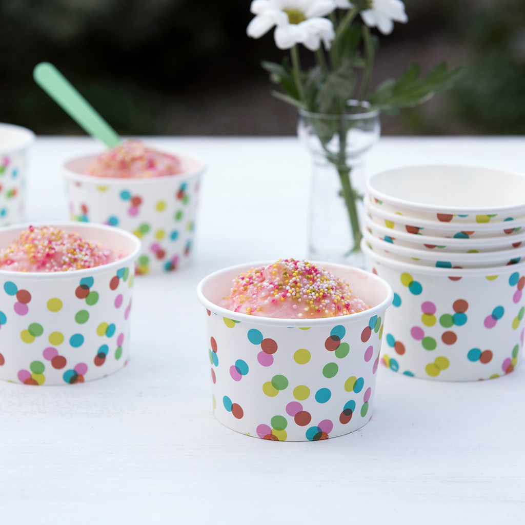 10 Confetti Design Ice Cream Pots | Rex London (dotcomgiftshop)