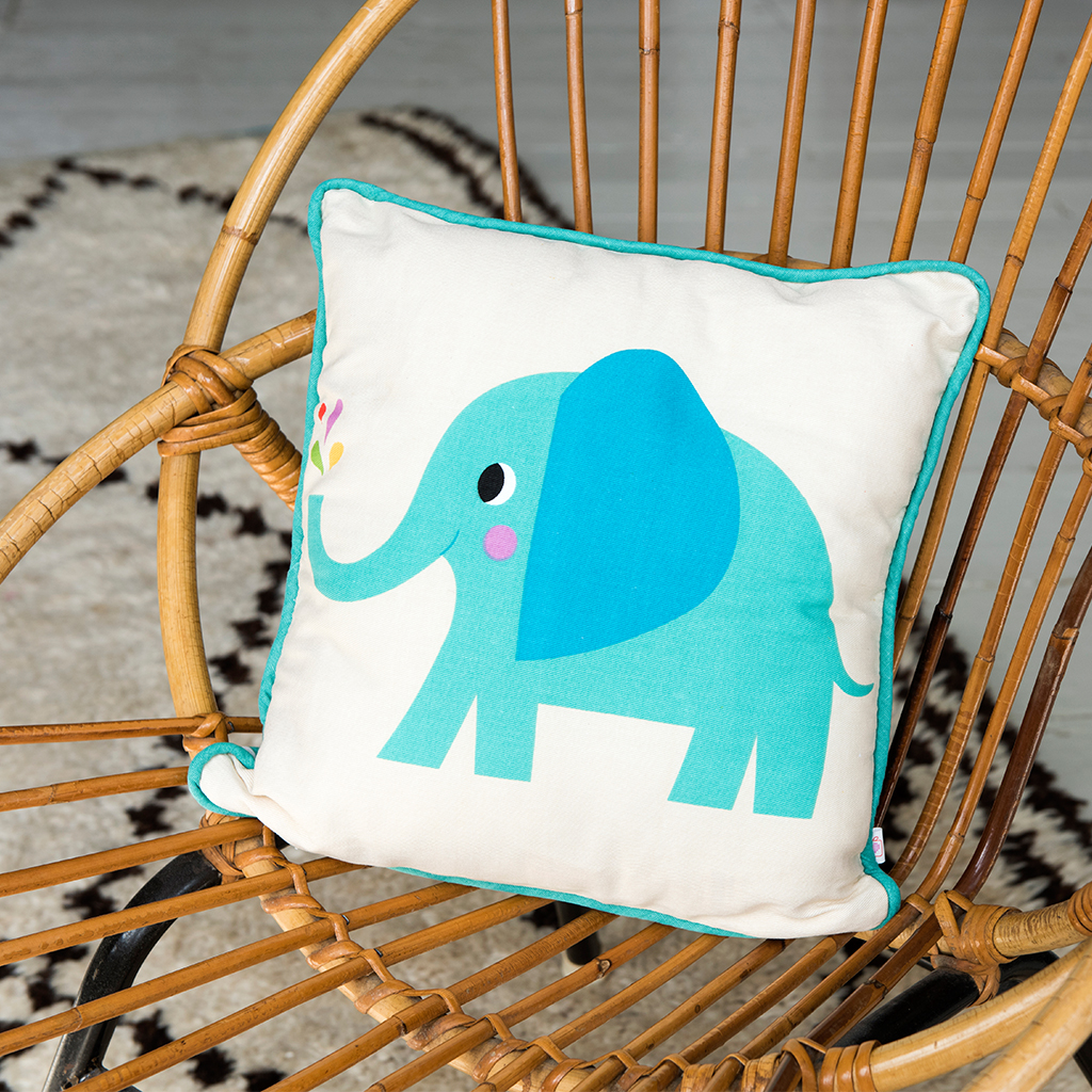 blue elephant cushion