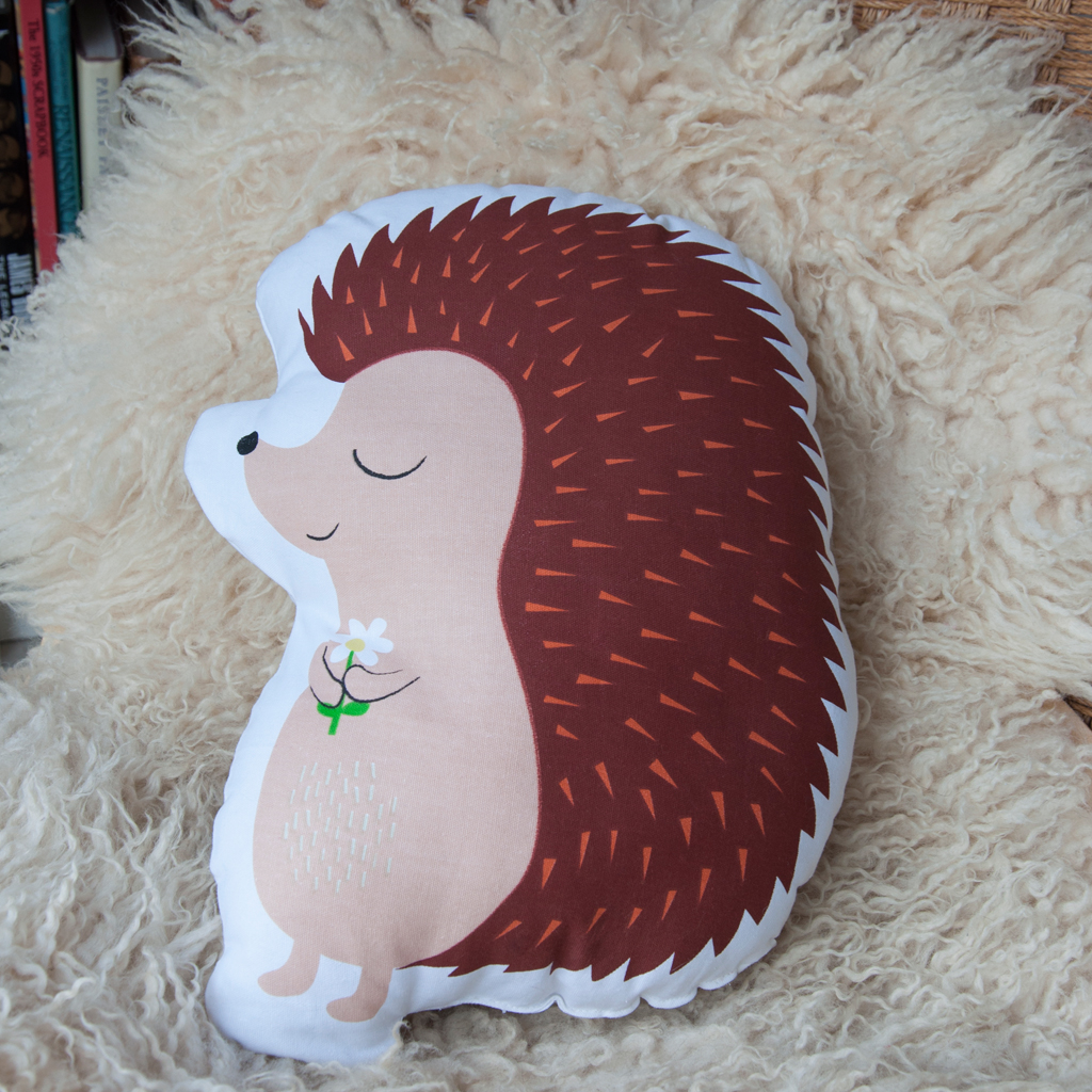 christmas hedgehog cushion