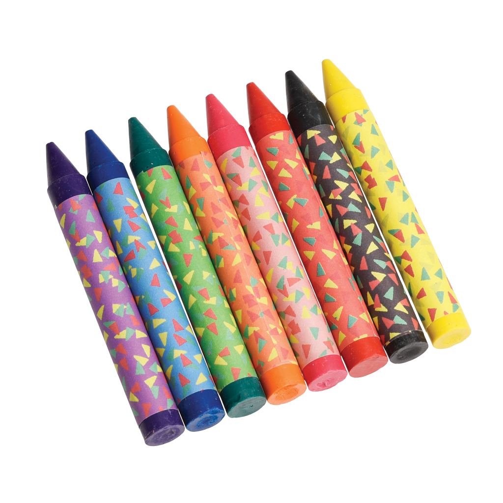 Set Of 8 Large Colourful Crayons | Rex London