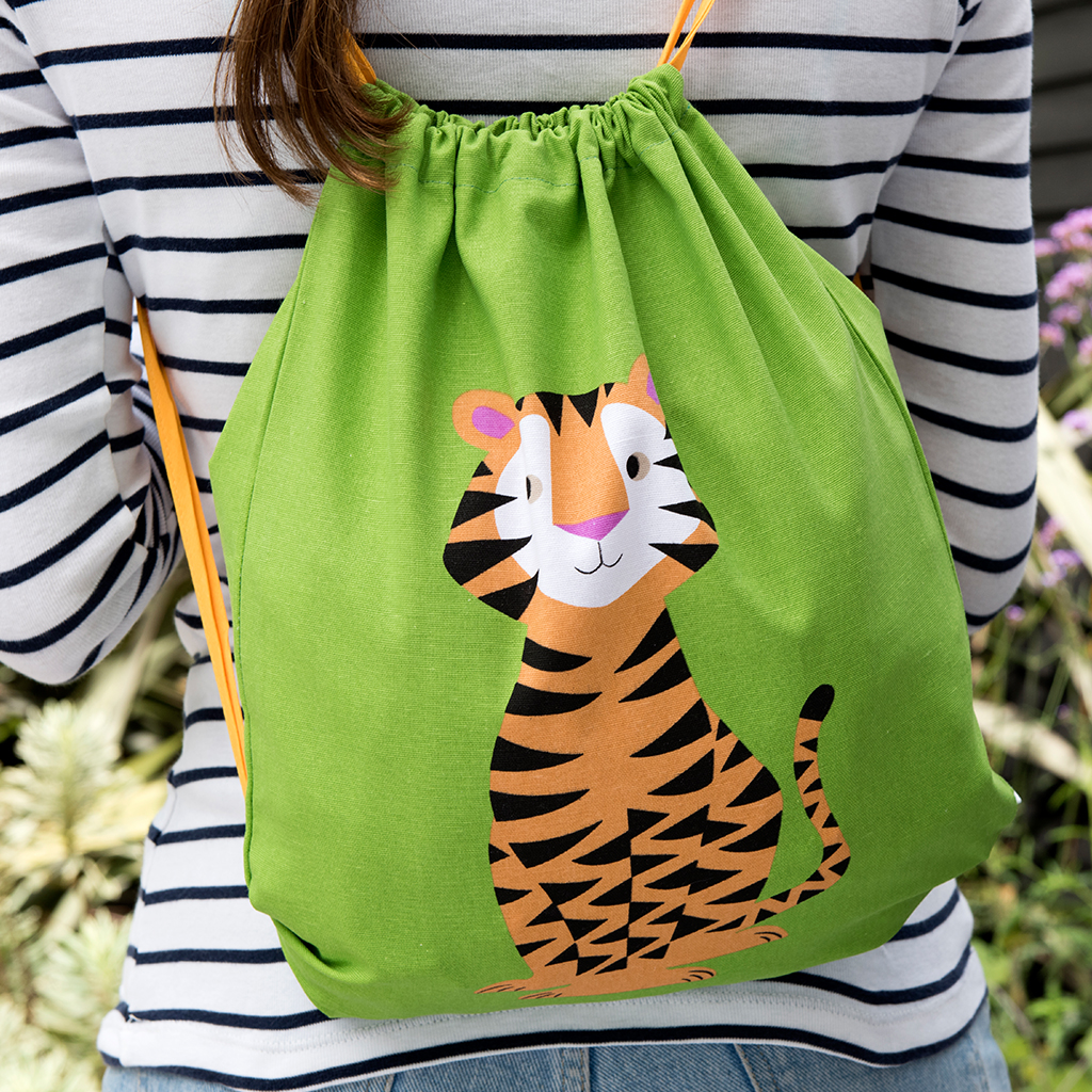 fluffy tiger print bag