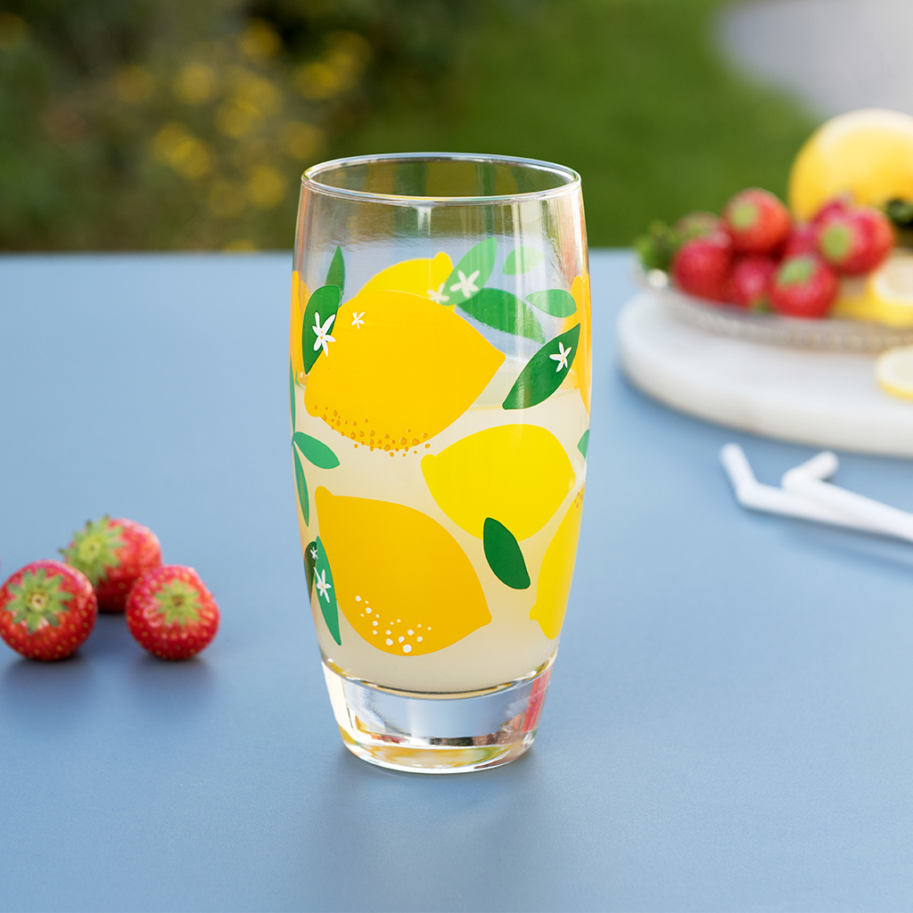 Summer Lemons Drinking Glass Rex London