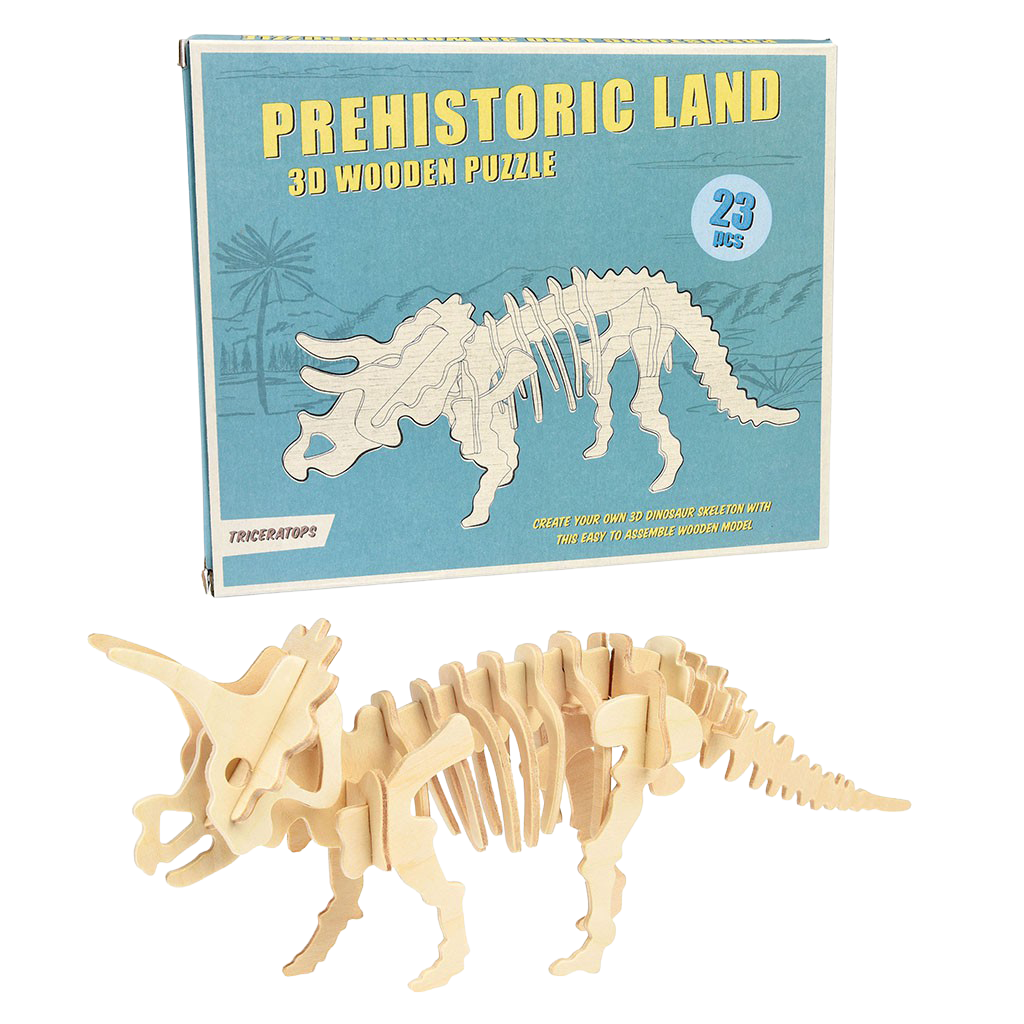 3d Dinosaurier Puzzle Aus Holz Triceratops Rex London Ehemals Dotcomgiftshop